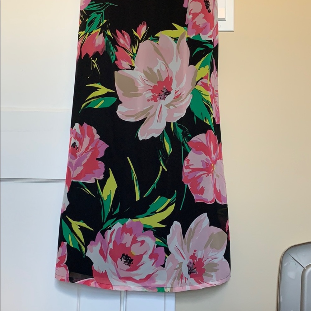 Ann Taylor Pink Floral Bra Friendly Maxi Dress 10 - Picture 2 of 7